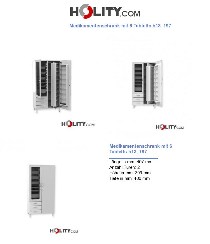 Medikamentenschrank mit 6 Tabletts h13_197