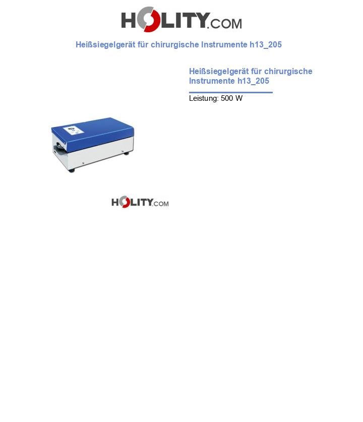 Heißsiegelgerät für chirurgische Instrumente h13_205