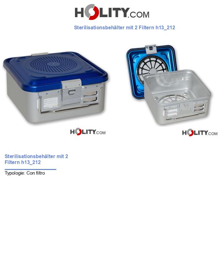 Sterilisationsbehälter mit 2 Filtern h13_212