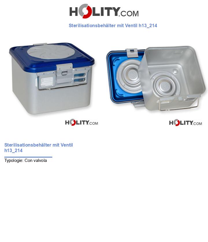 Sterilisationsbehälter mit Ventil h13_214