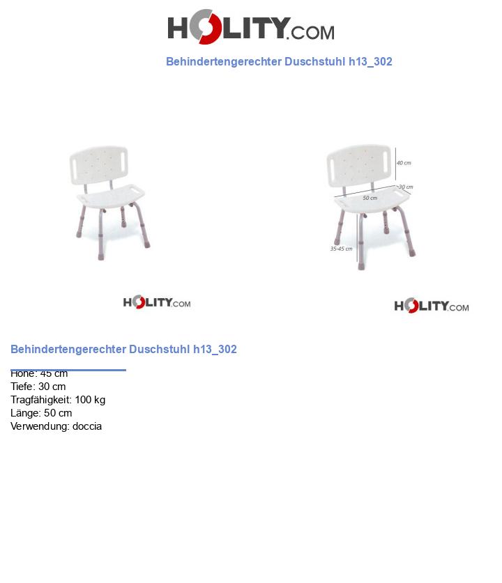 Behindertengerechter Duschstuhl h13_302