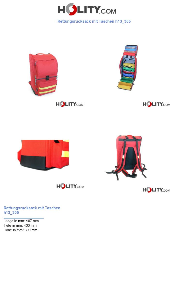 Rettungsrucksack mit Taschen h13_305