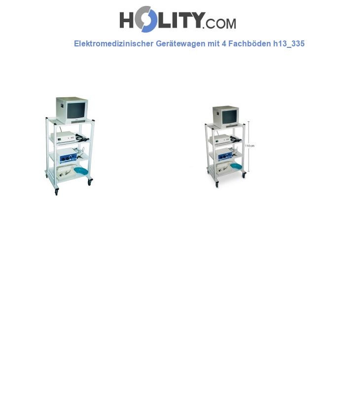 Elektromedizinischer Gerätewagen mit 4 Fachböden h13_335