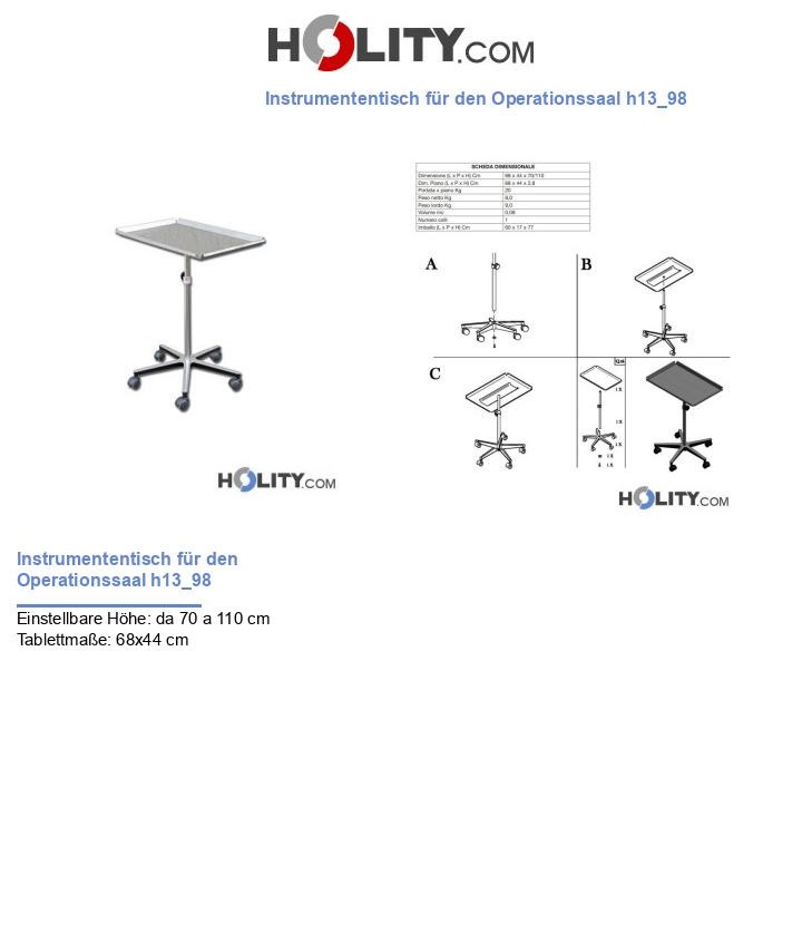 Instrumententisch für den Operationssaal h13_98