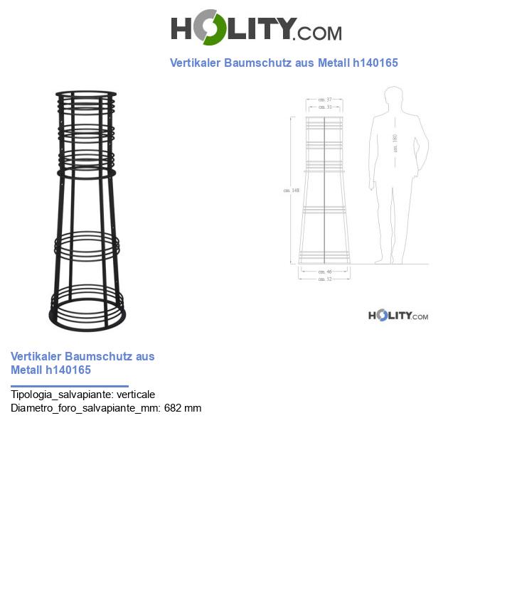Vertikaler Baumschutz aus Metall h140165
