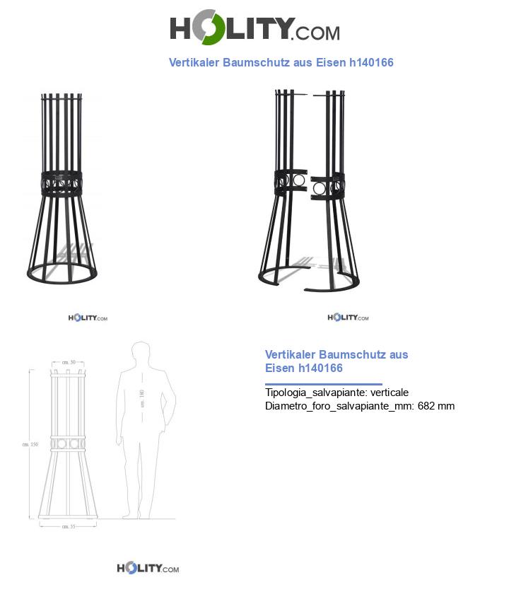 Vertikaler Baumschutz aus Eisen h140166