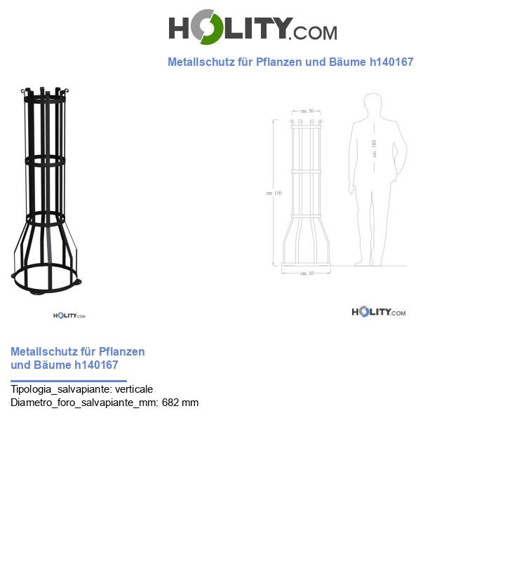 Metallschutz für Pflanzen und Bäume h140167