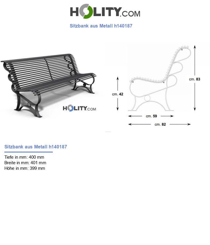 Sitzbank aus Metall h140187