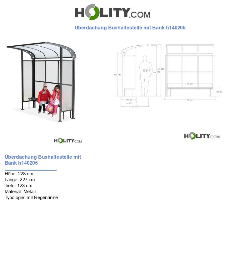 Überdachung Bushaltestelle mit Bank h140205