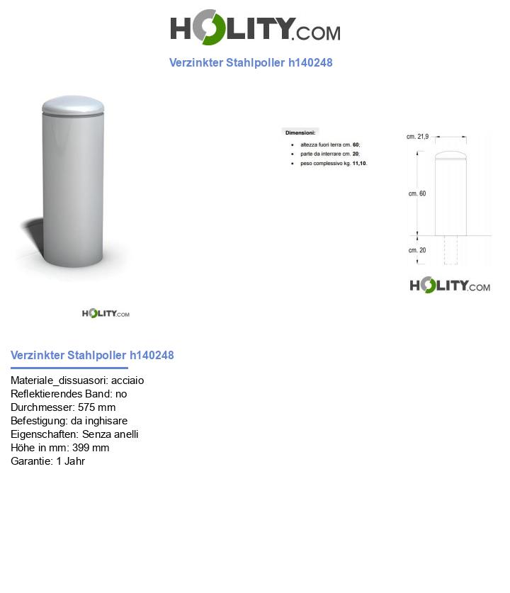 Verzinkter Stahlpoller h140248