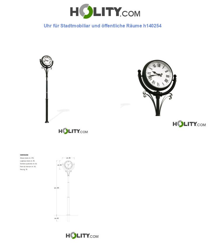 Uhr für Stadtmobiliar und öffentliche Räume h140254