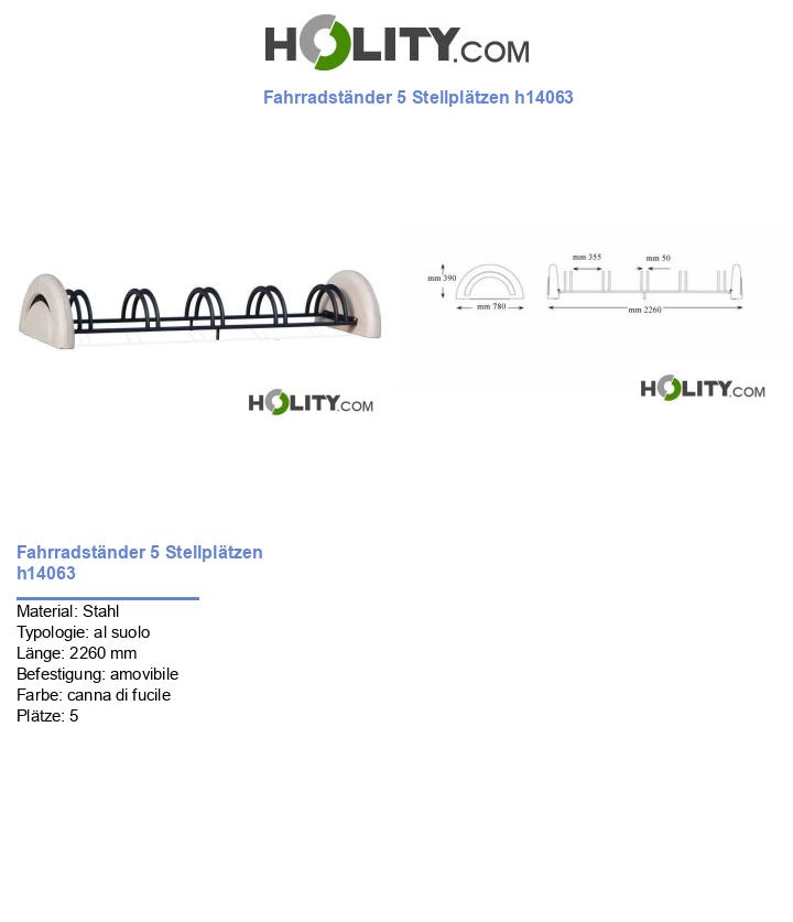 Fahrradständer 5 Stellplätzen h14063