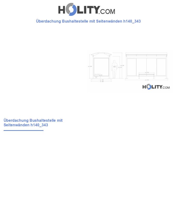 Überdachung Bushaltestelle mit Seitenwänden h140_343