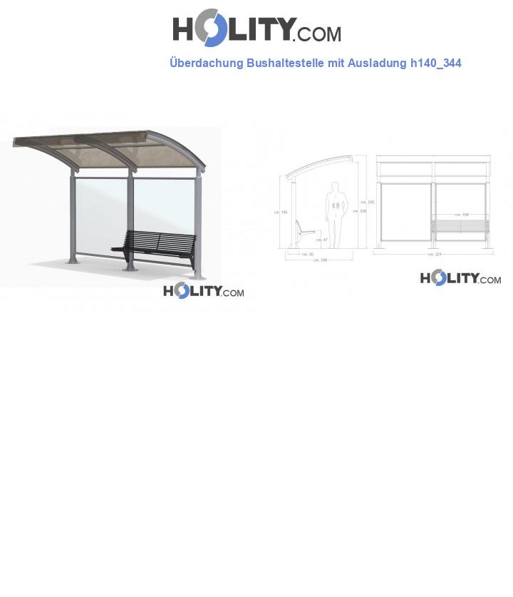Überdachung Bushaltestelle mit Ausladung h140_344