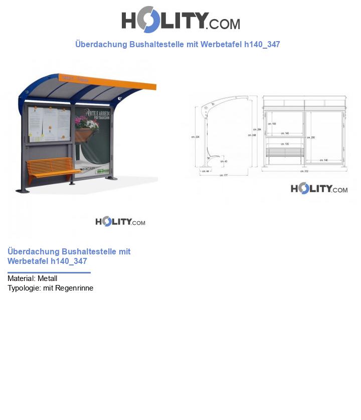 Überdachung Bushaltestelle mit Werbetafel h140_347