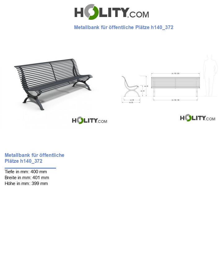 Metallbank für öffentliche Plätze h140_372