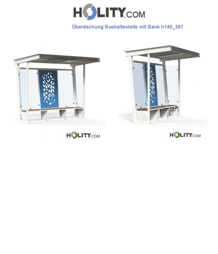 Überdachung Bushaltestelle mit Bank h140_381