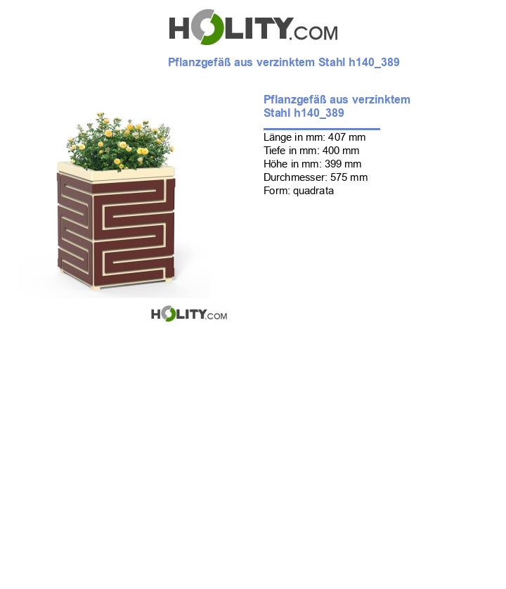 Pflanzgefäß aus verzinktem Stahl h140_389