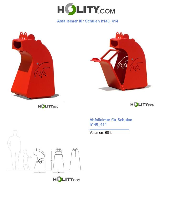 Abfalleimer für Schulen h140_414