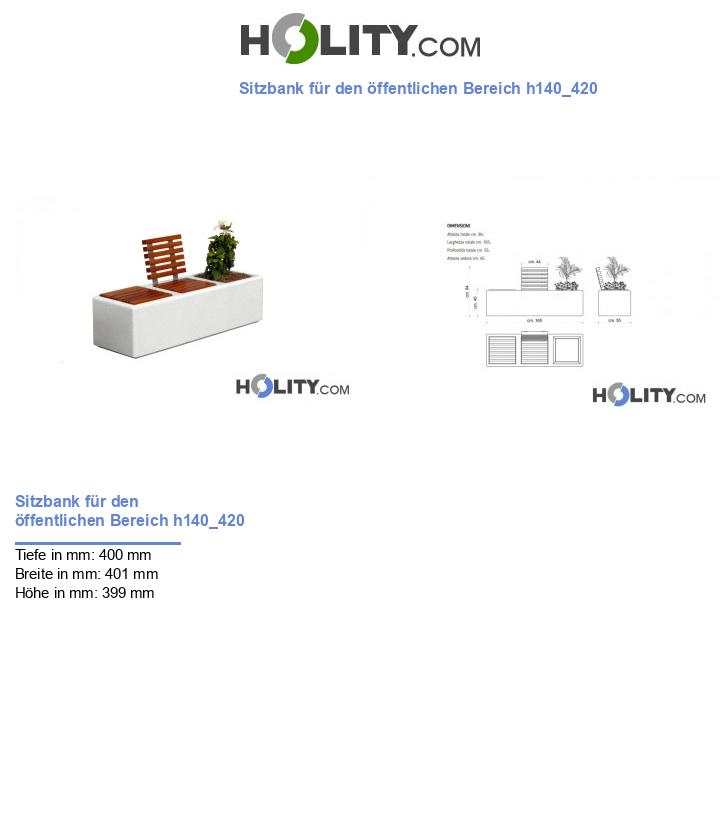 Sitzbank für den öffentlichen Bereich h140_420