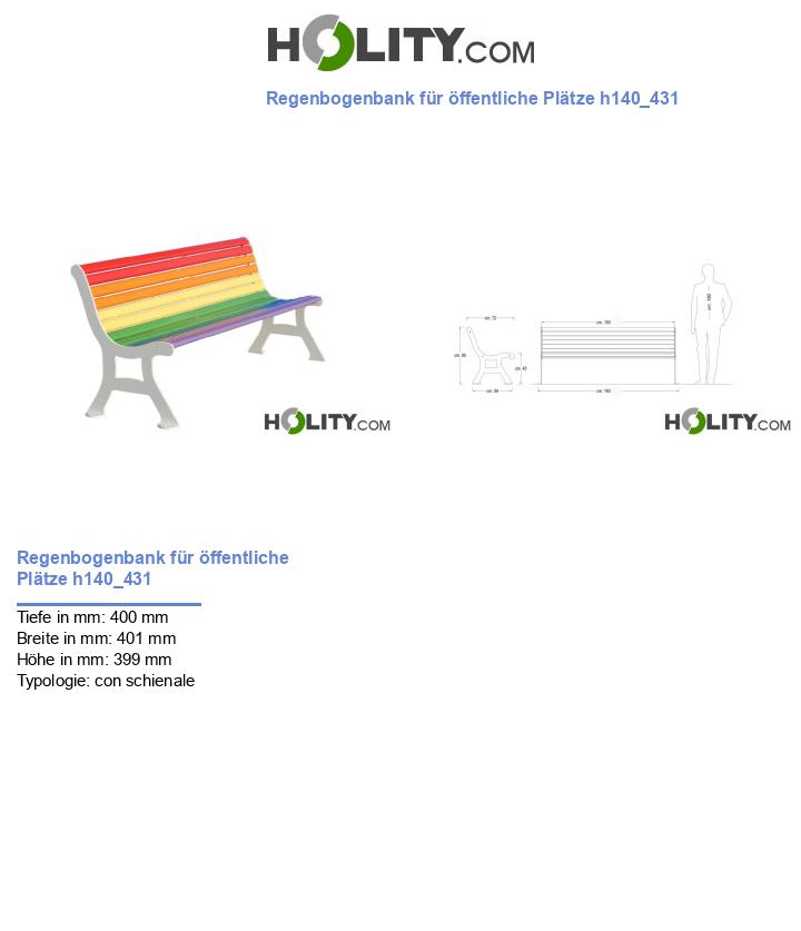 Regenbogenbank für öffentliche Plätze h140_431