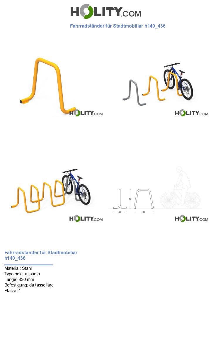 Fahrradständer für Stadtmobiliar h140_436