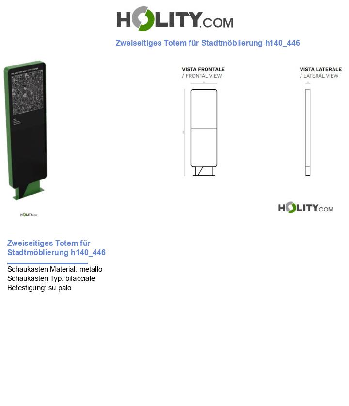 Zweiseitiges Totem für Stadtmöblierung h140_446