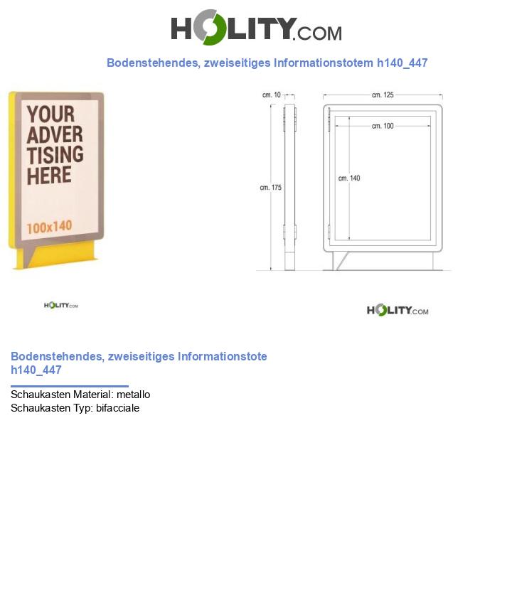 Bodenstehendes, zweiseitiges Informationstotem h140_447