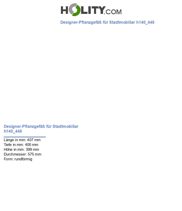 Designer-Pflanzgefäß für Stadtmobiliar h140_448