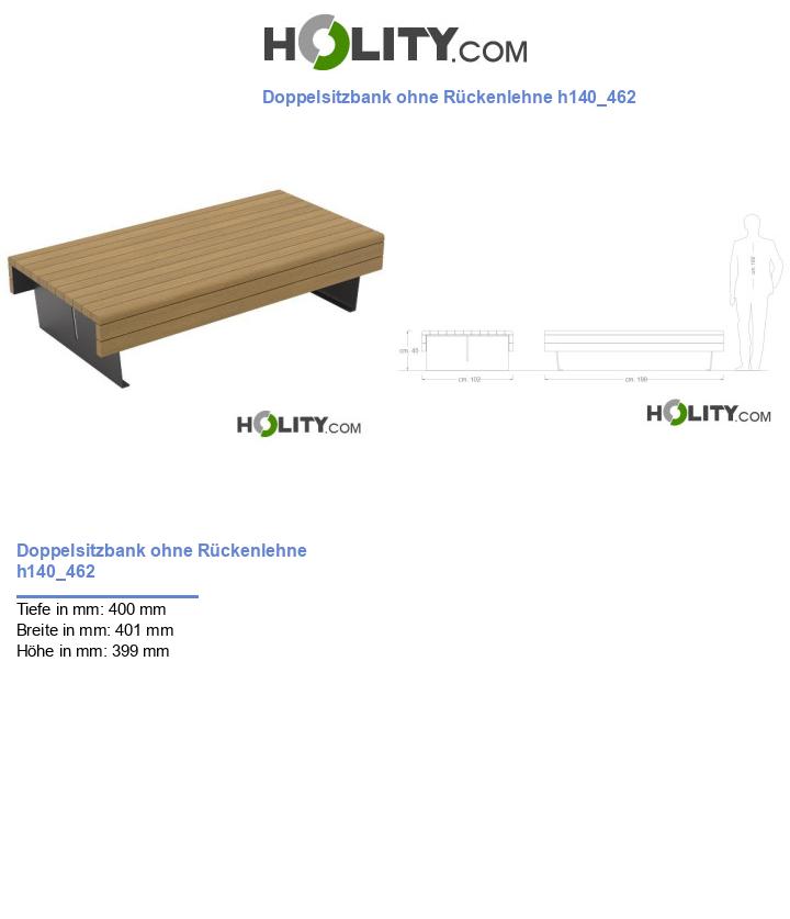 Doppelsitzbank ohne Rückenlehne h140_462