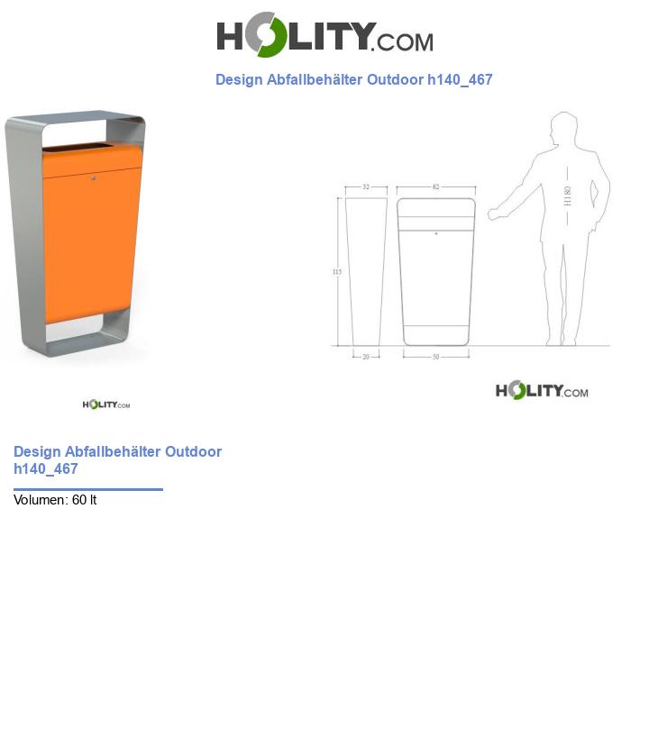 Design Abfallbehälter Outdoor h140_467