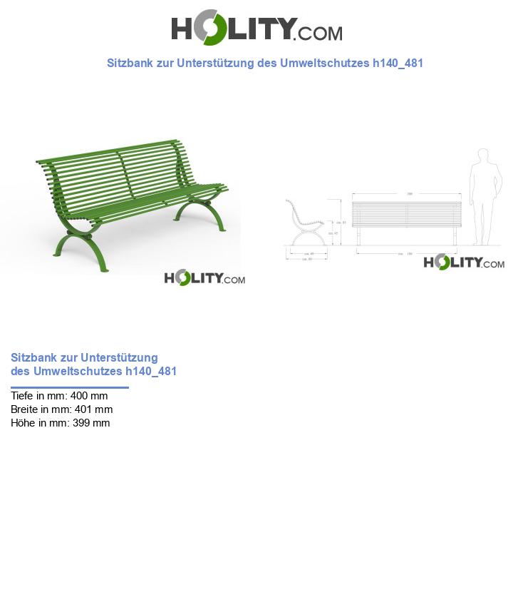 Sitzbank zur Unterstützung des Umweltschutzes h140_481