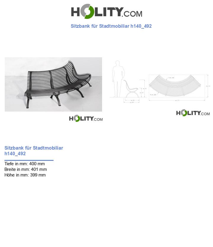 Sitzbank für Stadtmobiliar h140_492