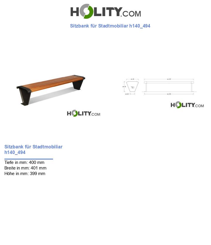 Sitzbank für Stadtmobiliar h140_494