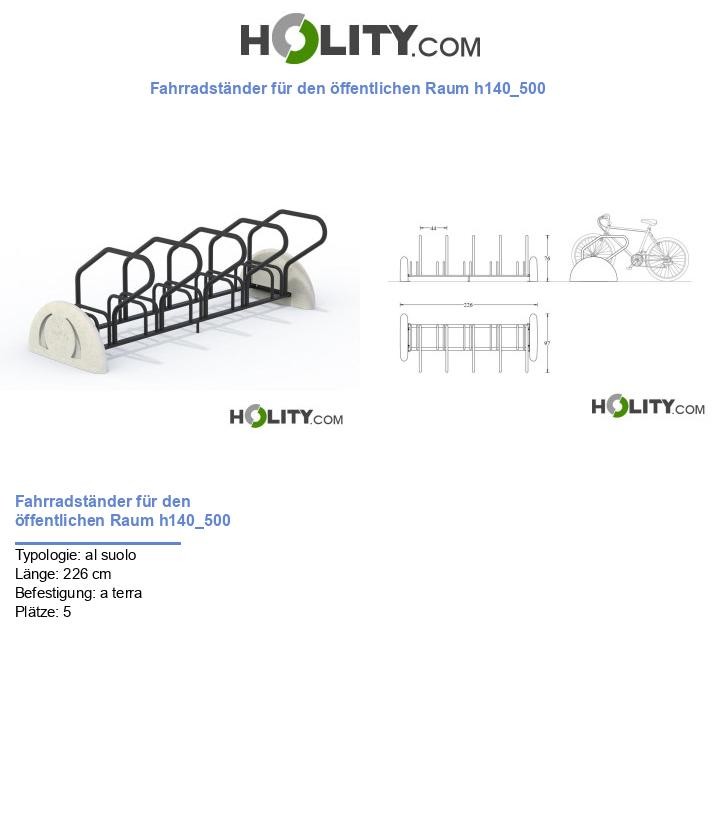 Fahrradständer für den öffentlichen Raum h140_500