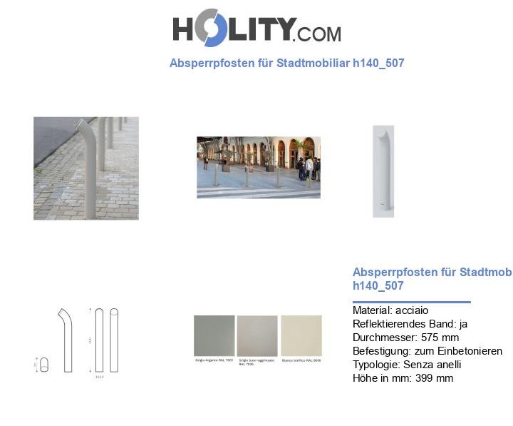 Absperrpfosten für Stadtmobiliar h140_507