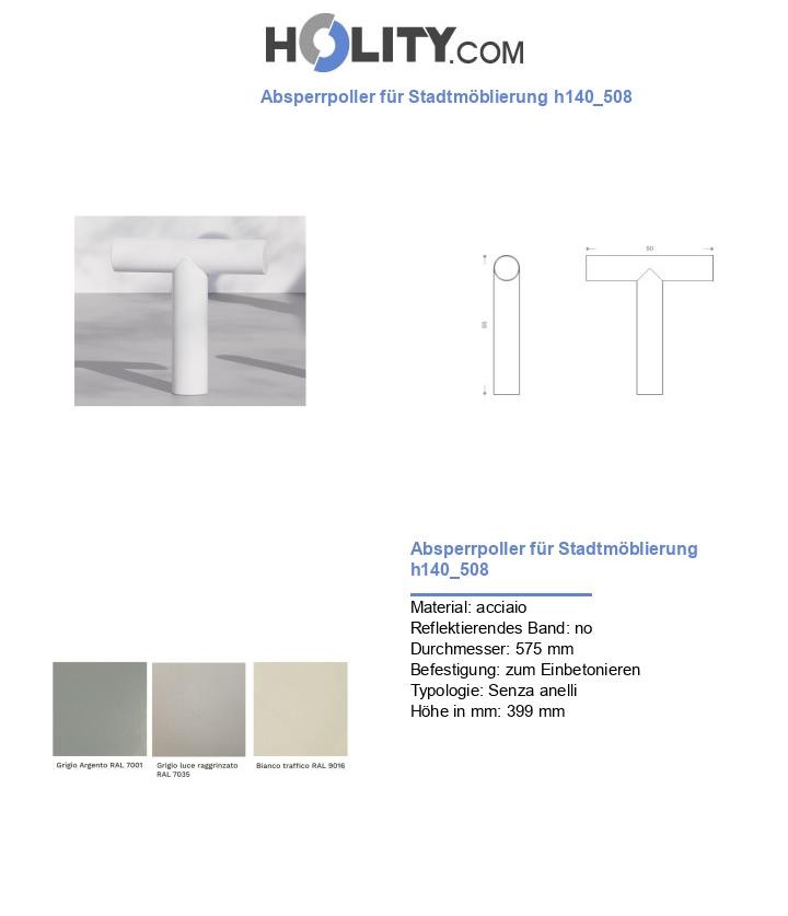 Absperrpoller für Stadtmöblierung h140_508
