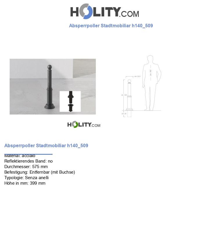 Absperrpoller Stadtmobiliar h140_509