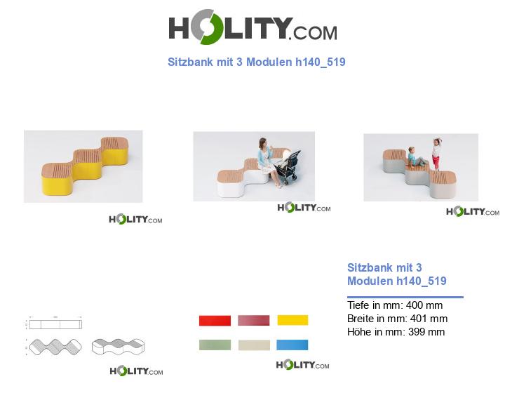 Sitzbank mit 3 Modulen h140_519
