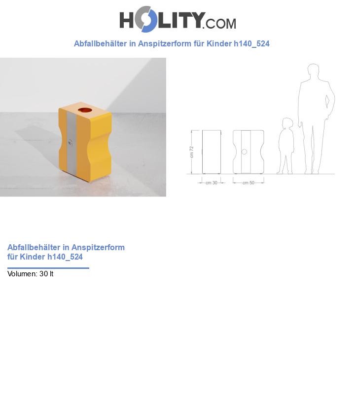 Abfallbehälter in Anspitzerform für Kinder h140_524