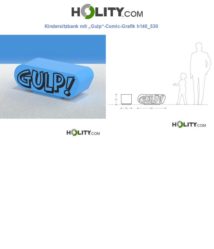 Kindersitzbank mit „Gulp“-Comic-Grafik h140_530