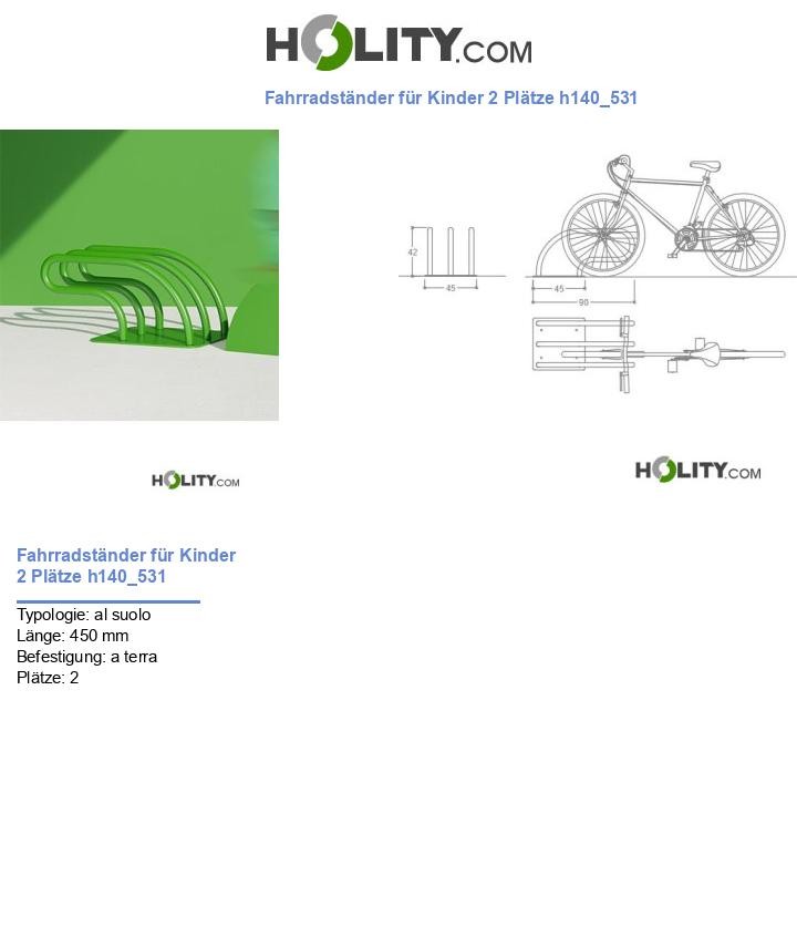 Fahrradständer für Kinder 2 Plätze h140_531