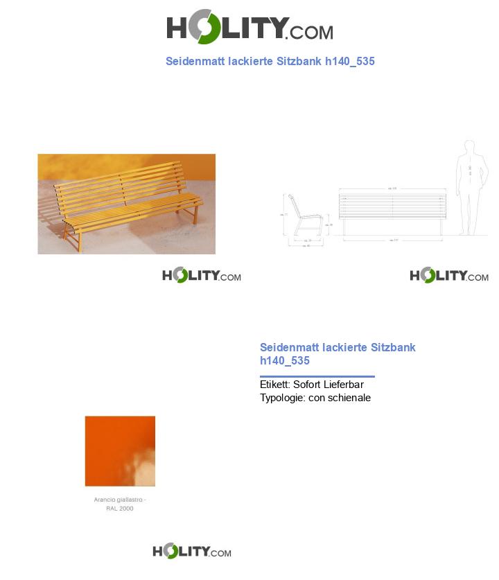 Seidenmatt lackierte Sitzbank h140_535