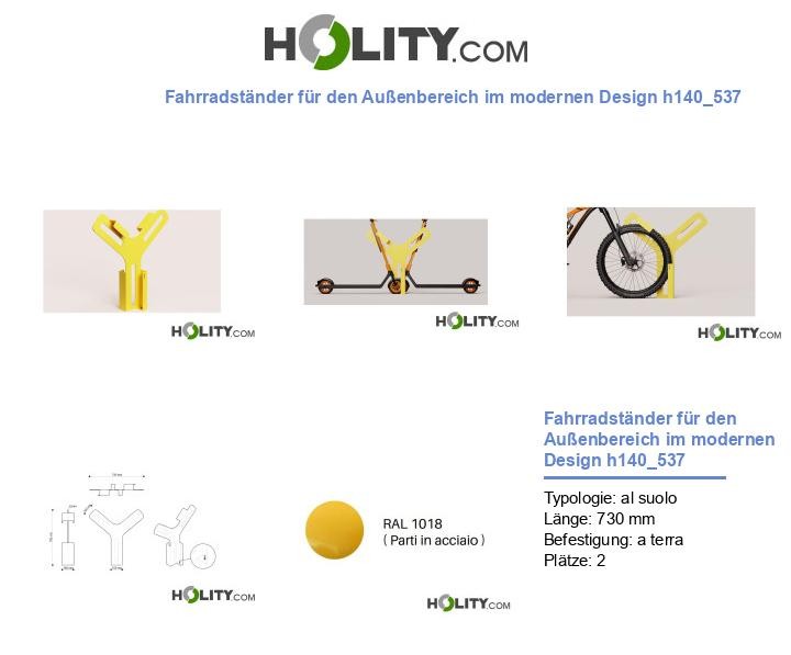 Fahrradständer für den Außenbereich im modernen Design h140_537