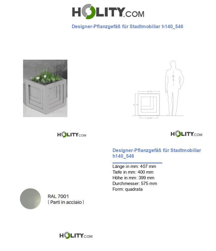 Designer-Pflanzgefäß für Stadtmobiliar h140_546