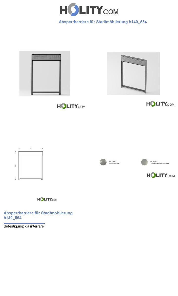 Absperrbarriere für Stadtmöblierung h140_554