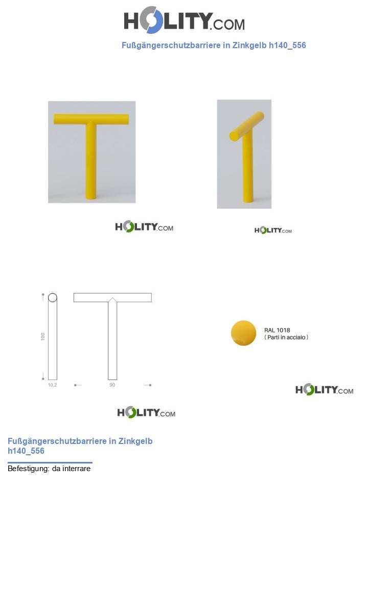 Fußgängerschutzbarriere in Zinkgelb h140_556