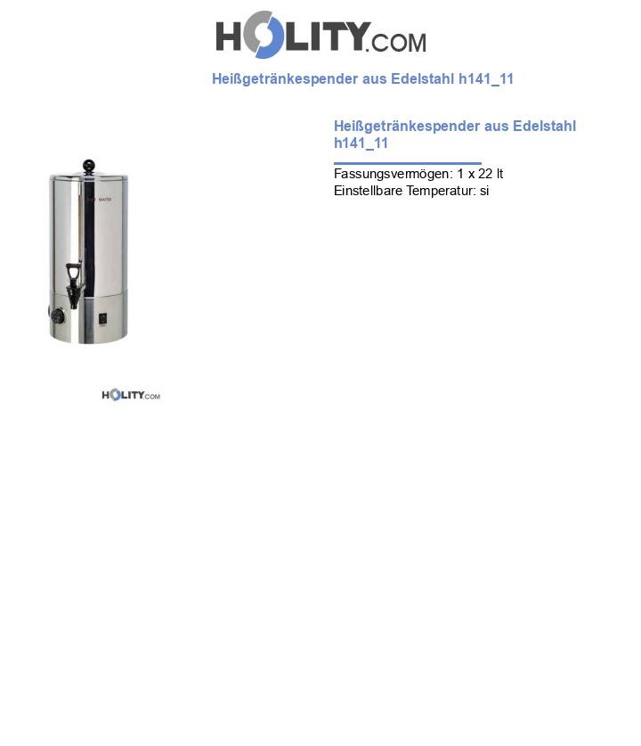 Heißgetränkespender aus Edelstahl h141_11