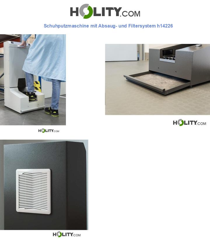 Schuhputzmaschine mit Absaug- und Filtersystem h14226