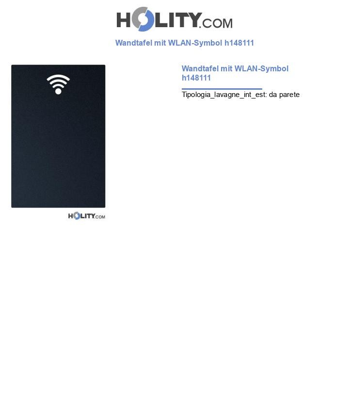 Wandtafel mit WLAN-Symbol h148111
